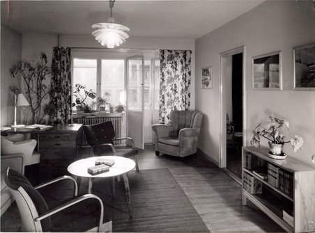 Interiør fra 1937 fra lejlighed i Ved Volden
